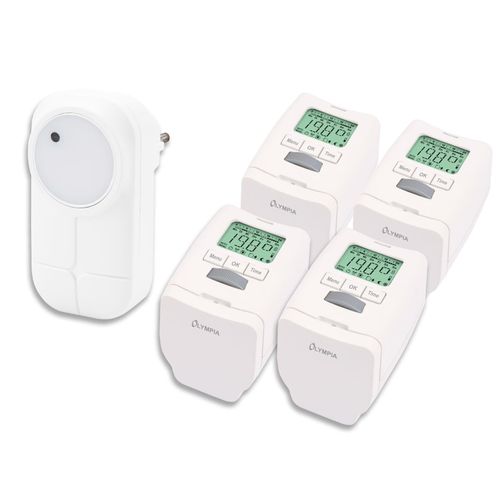 4 Stück Heizkörperthermostat Smart Home System mit Gateway und App Olympia
