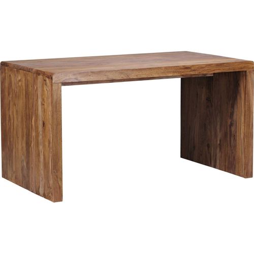 Schreibtisch BOHA Massiv-Holz Sheesham Computertisch 140 cm breit Echtholz Design Ablage Büro-Tisch Landhaus-Stil Büromöbel Modern Büroeinrichtung