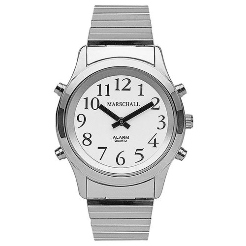 Marschall TALKING WATCH ></noscript> Edelstahl, silberfarben Ø 39mm | Alarm