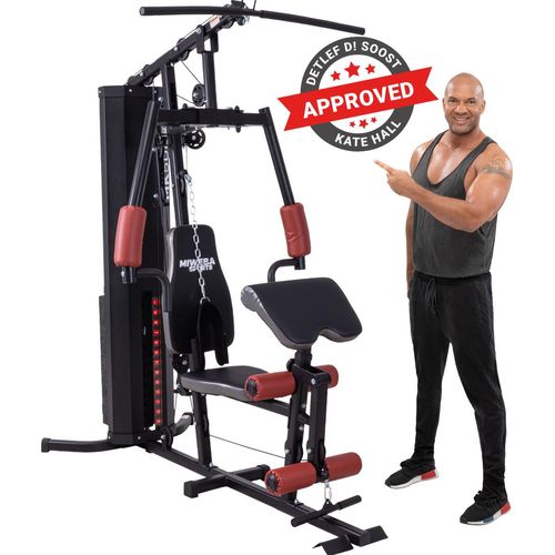 Miweba Sports 50in1 Kraftstation MK500 Pro | Fitness Station Zuhause - 60kg Gewichte - Latzug, Arm- & Bein Training, Butterfly, Bankdrücken, Rudern