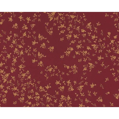 Versace Designer Tapete Barock Blumen 935857 Rot / Beige / Braun - Satintapete mit elegantem Muster - Hochwertige Qualität