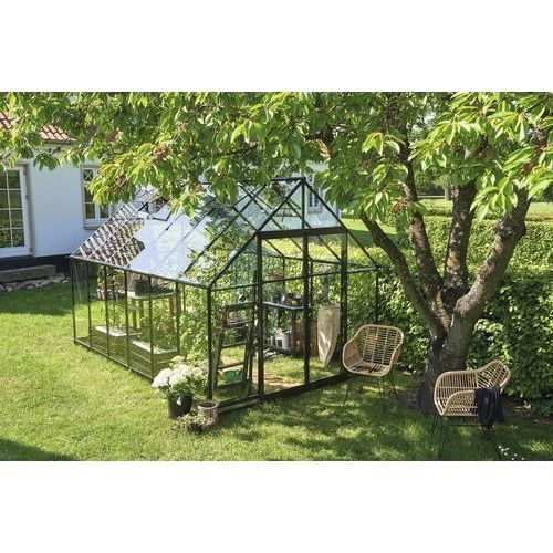 Gewächshaus Halls Qube 812 3 mm Sicherheitsglas 261 x 385 cm schwarz