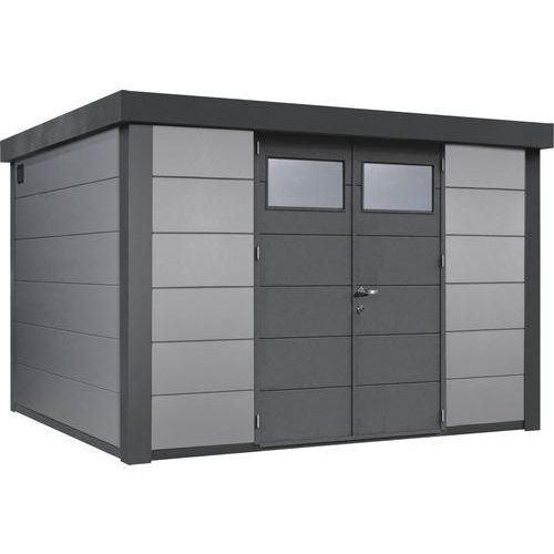 Gartenhaus Classico 3330 inkl. Regenrinne 348 x 318 cm lichtgrau