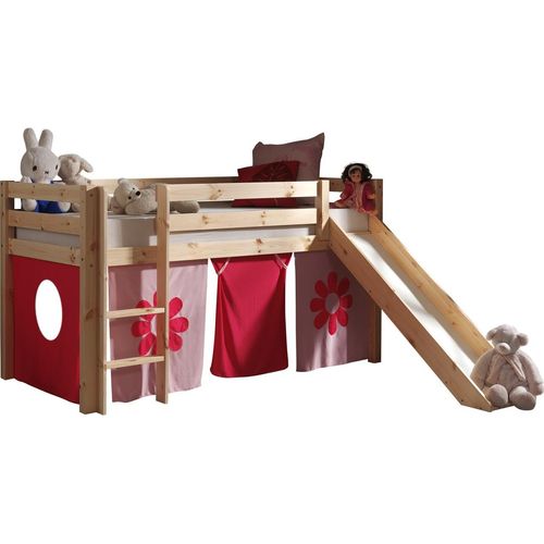 Spielbett mit Rutsche Pino Kiefer massiv 90 x 200 cm