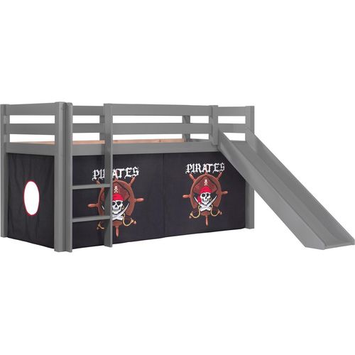 Spielbett mit Rutsche Pino Kiefer massiv 90 x 200 cm