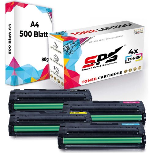 Druckerpapier A4 + 4x Multipack Set Kompatibel für Samsung CLX 6260 FD (CLT-C506L, CLT-M506L, CLT-Y506L, CLT-K506L) Toner