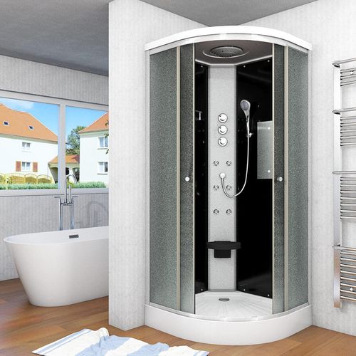 Duschkabine Fertigdusche Dusche Komplettkabine D10-03M1-EC 80x80 cm