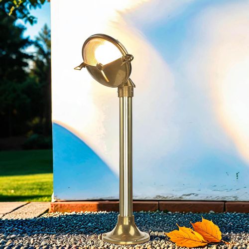 Messing Stehlampe für außen H:58cm Maritimes Design wetterfest IP54 Außenleuchte Wegeleuchte Garten