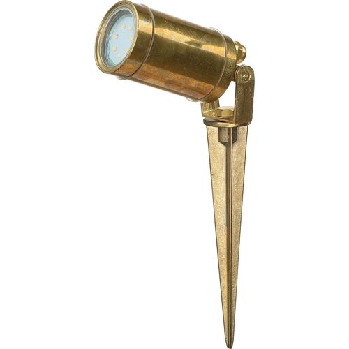 Robuste Gartenleuchte mit Erdspieß massives Messing IP64 rostfrei TEMBI Außenlampe Garten Weg