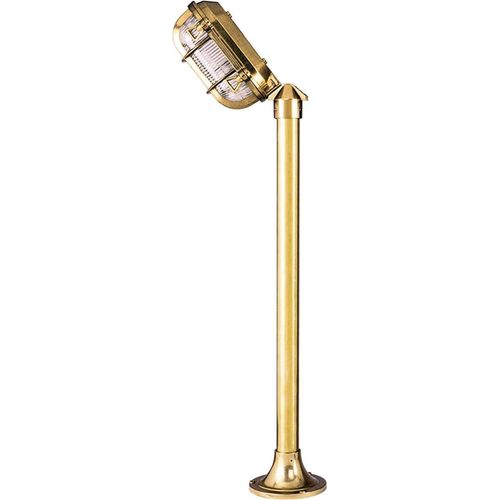 Außen Stehlampe Messing 60cm hoch Maritim IP54 Gartenlampe Außenleuchte Weg Garten Terrasse
