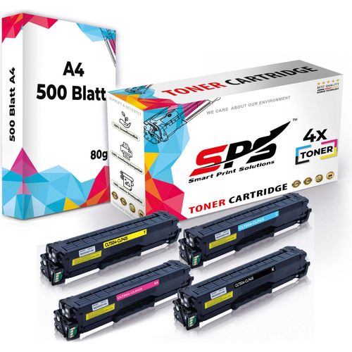 Druckerpapier A4 + 4x Multipack Set Kompatibel für Samsung CLP 415 (CLT-C504S, CLT-M504S, CLT-Y504S, CLT-K504S) Toner