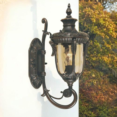 Außenwandleuchte Nostalgie Hoflampe in Bronze Rustikal opulent AMY Außenlampen Antik Haustür Balkon