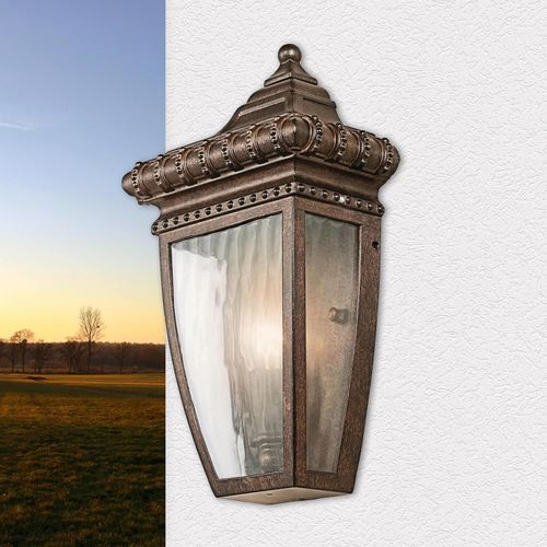 Außenleuchte Laterne LUCRETIA antikes Design in Bronze IP44 Außenwandlampe Hof Balkon Eingang