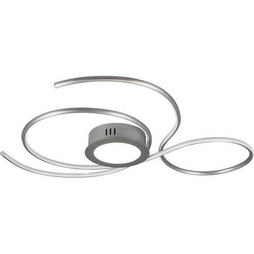 LED Deckenlampe, CCT, Nachtlicht, Nickel matt, H 7cm