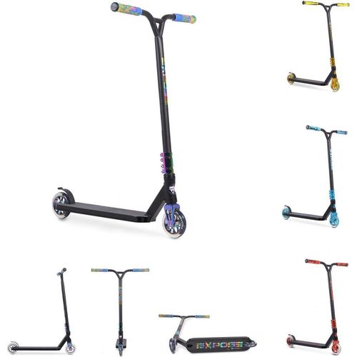 Byox Scooter Stunt Expose, ABEC-9 Lager, PolyurethanRäder, ab 10 Jahren, aus Aluminium bunt