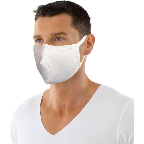 Mund und Nasen Maske aus Baumwolle mit Nasenbügel zweilagig, 50 Stück