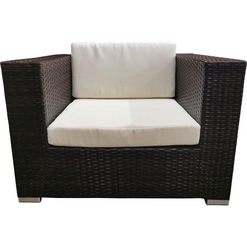 Poly Rattan Gartenmöbel G-Sessel mix braun Alu Garnitur Lounge Garten Sitzgruppe Gartenset