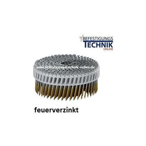 PC Coilnägel 2,1x50mm Ring feuerverzinkt 15° plast für Tjep Senco Bostitch N75C-2-E 6,0M
