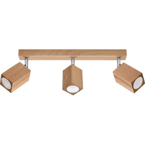 Deckenleuchte KEKE 3 Eiche 3xGU10 40W Holz 20x5x45cm Sollux Lighting