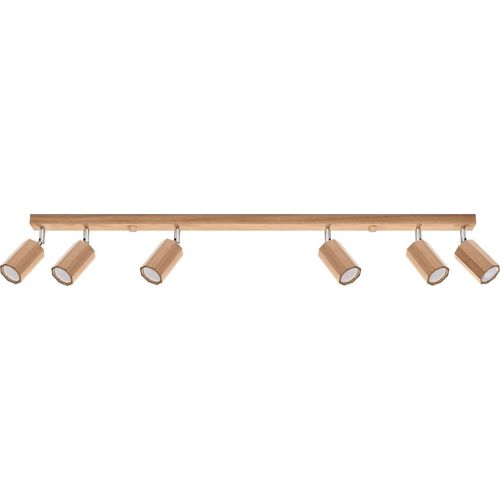Deckenleuchte ZEKE 6 Eiche 6xGU10 40W Holz 20x5x120cm Sollux Lighting