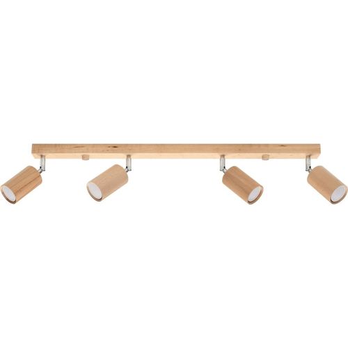 Deckenleuchte BERG 4 Naturholz 4xGU10 40W Holz 20x5x80cm Sollux Lighting
