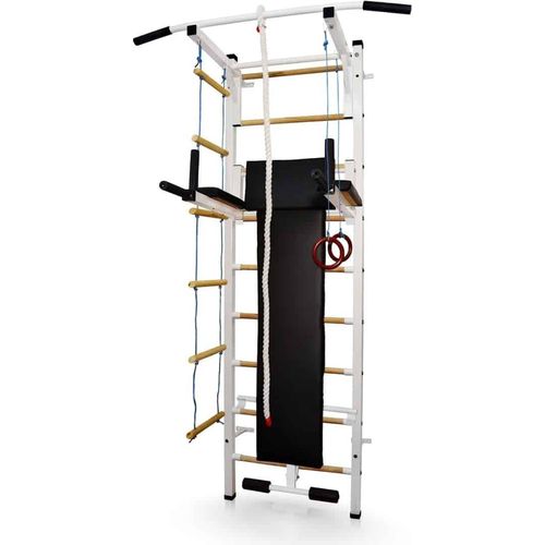 Sprossenwand+ Dip Station + Reckstange | Trainingsbank I Fitness | Kinder Kletterwand