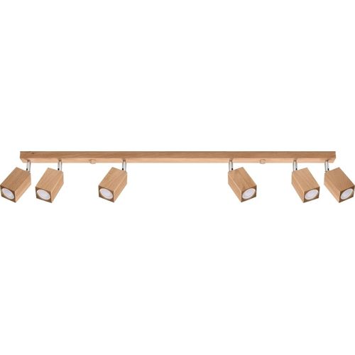 Deckenleuchte KEKE 6 Eiche 6xGU10 40W Holz 20x5x120cm Sollux Lighting