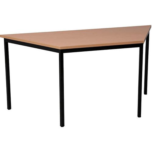 Gürkan Mehrzwecktisch buche Trapezform, Vierkantrohr schwarz, 160,0 x 80,0 x 75,0 cm