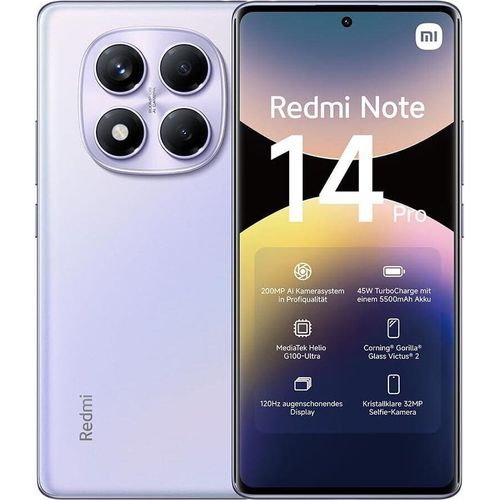Xiaomi Redmi Note 14 Pro 4G Smartphone 12/512GB Lila