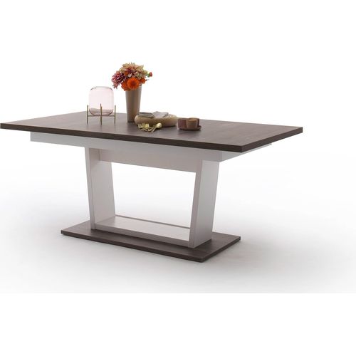 Ausziehtisch Monia 7 weiß Amberg Eiche Nb. 180(280)x100 cm Esstisch