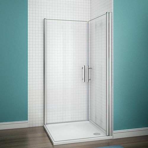 Duschkabine 90X70X197cm schwenkbar 180°Duschabtrennungen Nischentür Duschtür aus 6mm Sicherheitsglas Dusche