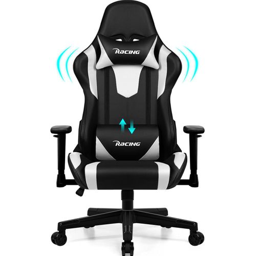 Aiibot Gaming Stuhl Bürostuhl Ergonomisch Schreibtischstuhl Bürostuhl 150 kg belastbarkeitDrehstuhl mit Verstellbarer Kopfstütze und Lordosenstütze