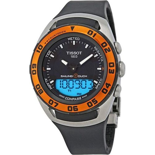 Tissot Herren Quarzuhr Tissot - Sailing Touch Chronograph Orange Schwarz T0564202705102 TIS-T0564202705102 Schwarz & Orange Onesize