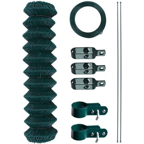 Maschendrahtzaun Gartenzaun Zaun 1,0x25 m Drahtzaun Viereckgeflecht Maschendraht