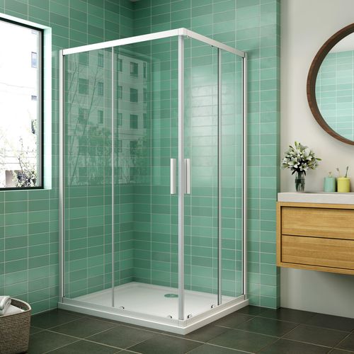 Duschkabine Duschabtrennung 76x76x185cm Eckig 5mm ESG Sicherheitsglas Duschtür