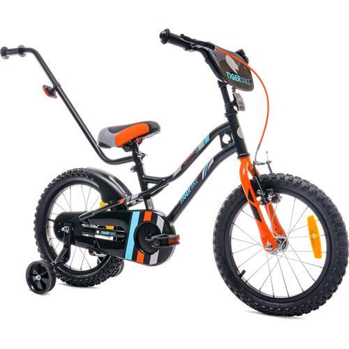 Sun Baby Tiger Bike Kinderfahrrad Jungen Fahrrad Stützräder 12 14 16 Zoll ab 2-6 Jahre BMX Kinder Fahrrad (16 Zoll, Orange)