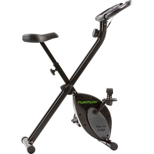 Tunturi Star Fit X100 X-bike Heimtrainer - Heimtrainer fahrrad - Hometrainer für Zuhause - 8 Widerstandsstufen - Klappbar - mit Herzfrequenz-Sensoren