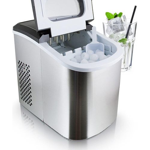 Bituxx Eiswürfelmaschine / Eiswürfelbereiter / Icemaker Edelstahl MS-15768