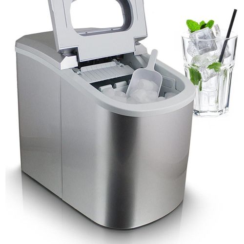 Bituxx Eiswürfelmaschine / Eiswürfelbereiter / Icemaker Silber MS-15127