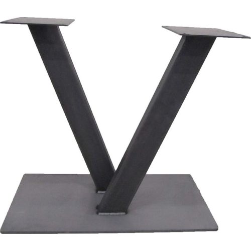 Tischgestell Vienna II V-Form 100x40x72 Eisen Roh Grau