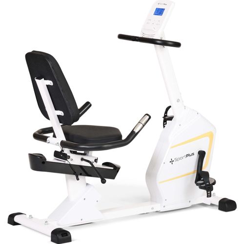 SportPlus I Sitzheimtrainer I Heimtrainer mit App-Steuerung, Fitness Bike, Fitnessrad, Fahrrad, Weiß, SP-RB-9910-W-iE