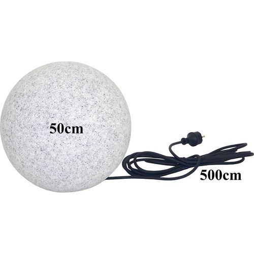 50 cm Ø Gartenkugel in Naturstein-Optik