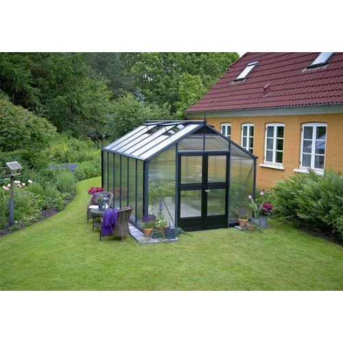 Gewächshaus Juliana Premium 8,8m² Alu anthrazit 10mm Doppelstegplatten