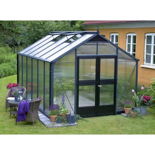 Gewächshaus Juliana Premium 13,0m² Alu anthrazit 10mm Doppelstegplatte
