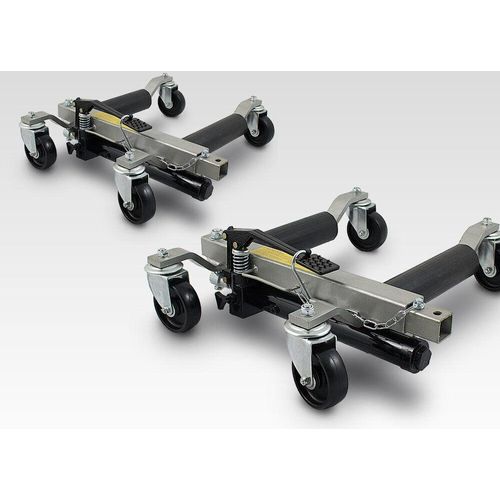 Bituxx 2 Stück PKW Rangierhilfe Rangierheber hydraulisch Wagenheber Auto Rangierroller MS-15320