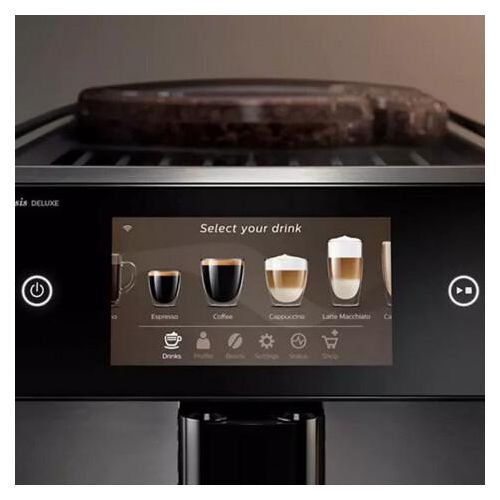 Saeco Xelsis SM8782 Deluxe Kaffeevollautomat, Espressomaschine, Kaffeebohnen, Gemahlener Kaffee, Eingebautes Mahlwerk, Metallisch