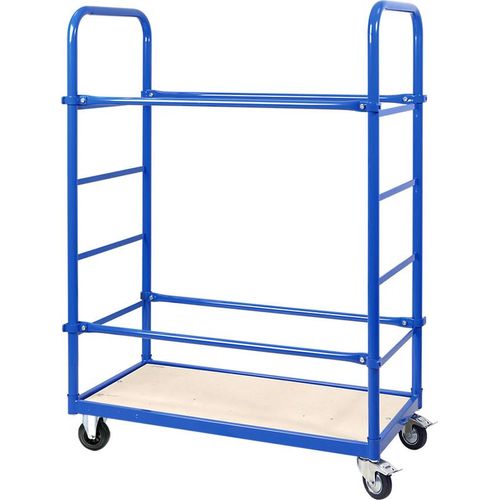 Reifenwagen mit 2 Lenk- und 2 Bockrollen, LxBxH 1050x500x1450 mm, 2 Etagen