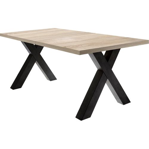 Esstisch Esszimmertisch 160 - 210 cm ausziehbar Sägerau Eiche Holzdekor - BIG SYSTEM - Die Möbelfundgrube