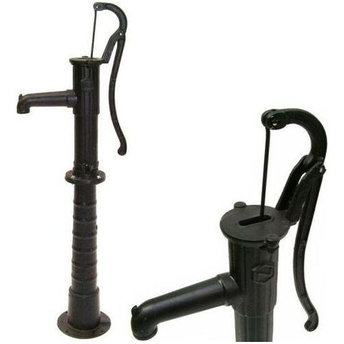 Guss Handschwengelpumpe SCHWARZ Schwengelpumpe + Ständer Wasserpumpe 55914+55915
