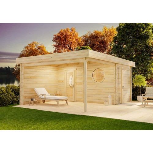 Saunahaus Cubus-70 Royal, 70 mm Wandstärke (411 x 549 cm)